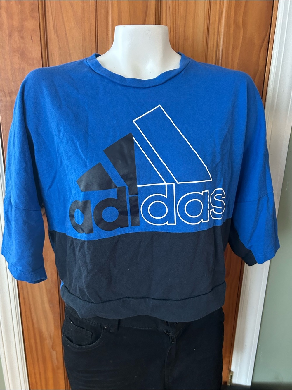 adidas Blue Logo Pullover Tee